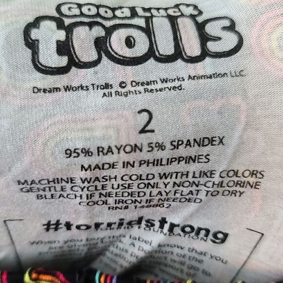 2X 18W 20W Trolls Rainbow Sleep Short Pride Black Pajamas Torrid NWT Soft Knit - Picture 6 of 6